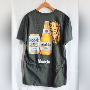 Modelo Beer Dark Green Beer T-Shirt, L